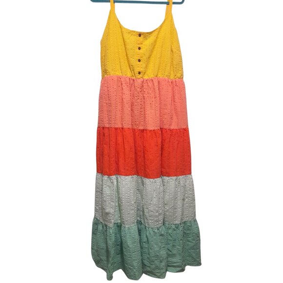 Special BOGO Offer! Torrid Size 2 Torrid Maxi Seersucker Tiered Dress - Picture 4 of 9